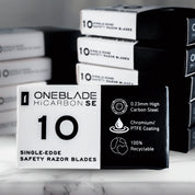100 Safety Razor Blades stacked