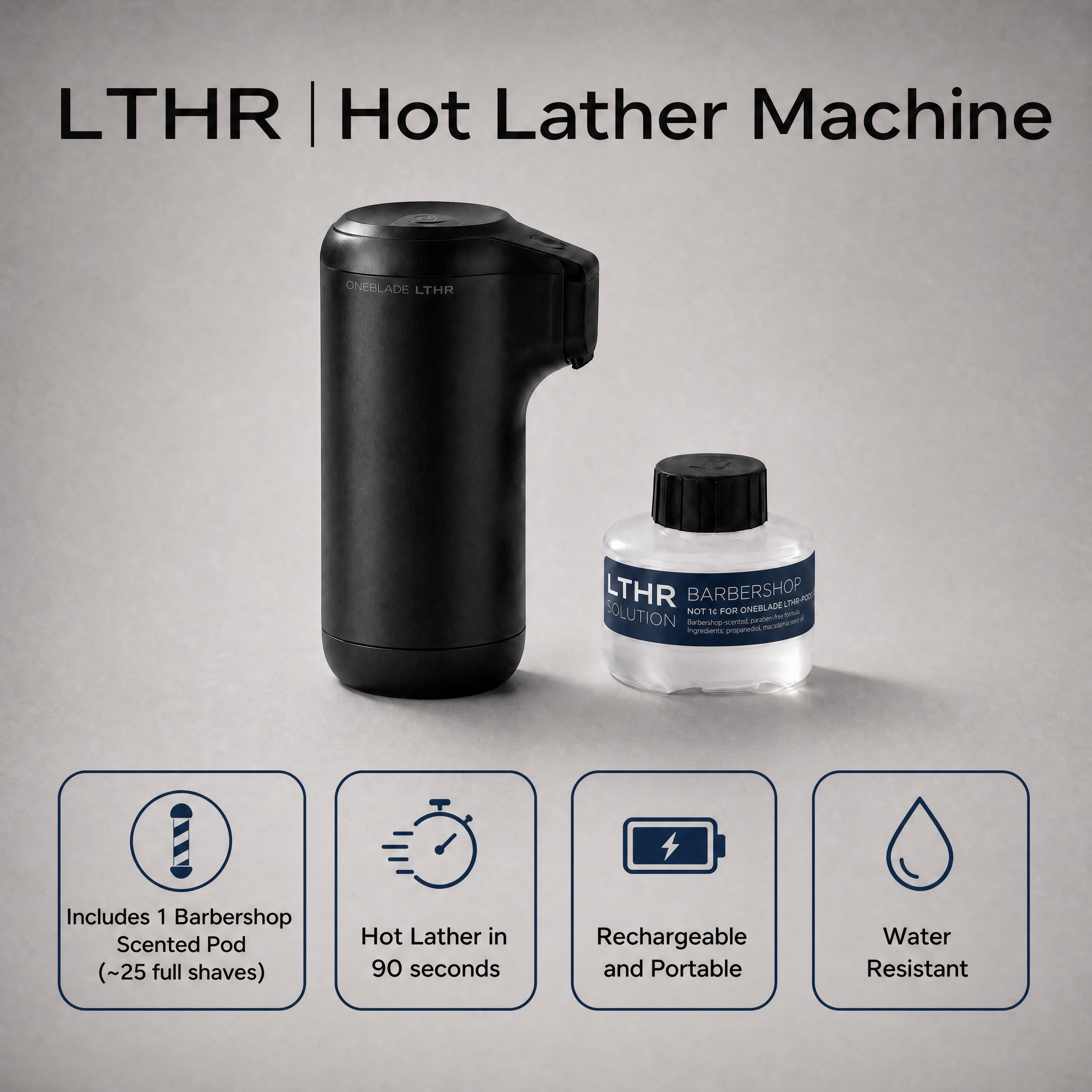 LTHR Hot Lather Machine — Wireless 90-Second Lather at Home | OneBlade
