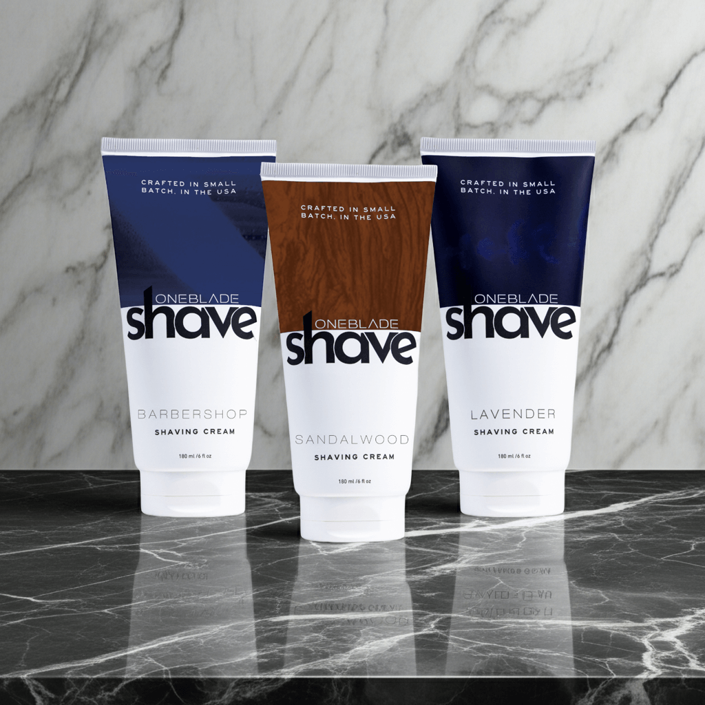 OneBlade Shaving Cream three scents